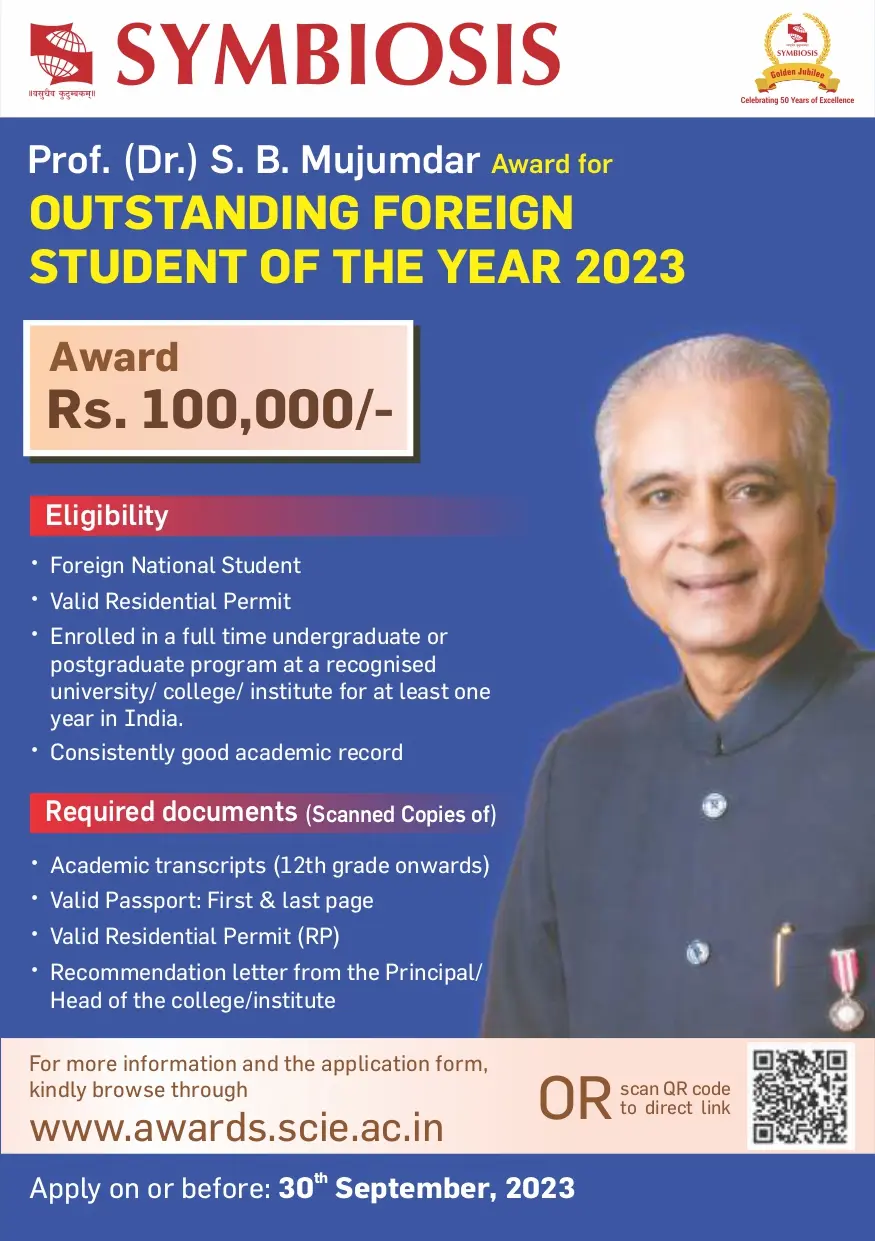 Foreign Student of the year award - Symbiosis International University